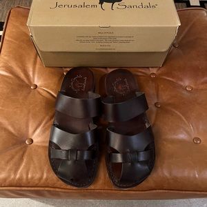 Jerusalem Sandals-Size 45-11.5 US Adino model, dark brown.  Great condition.